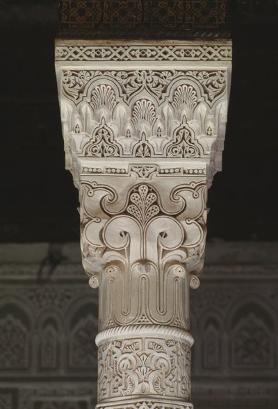 Kasbah Thamiel glaoui, hlavní město (štuk) od Moroccan School