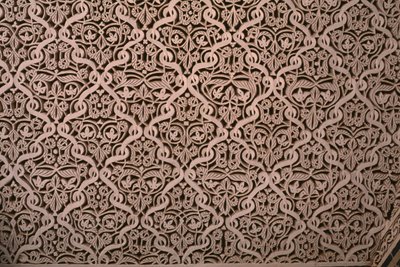 Kasba Thamiel glaoui, štuk, detail (keramika) od Moroccan School