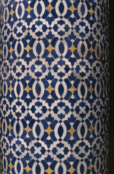 Kasba Thamiel glaoui, dlaždice zellij, detail (keramika) od Moroccan School