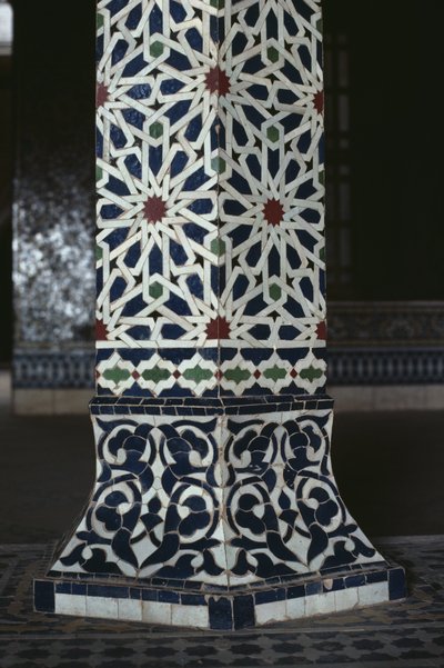 Kasbah of Thamiel glaoui, zellij tilework, detail (keramika) od Moroccan School