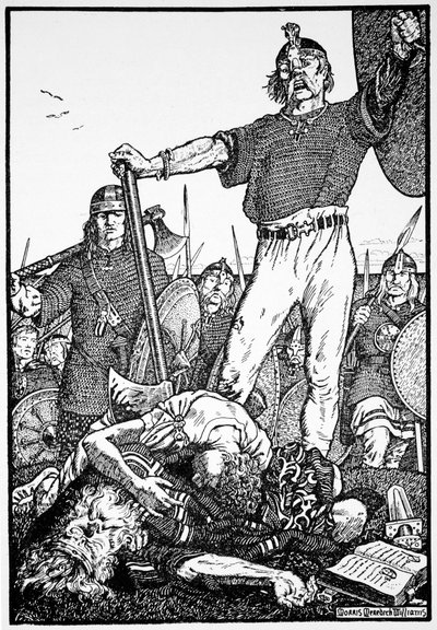 Smrt Briana Boru v bitvě u Clontarfu, Irsko, 1014 1913. od Morris Meredith Williams