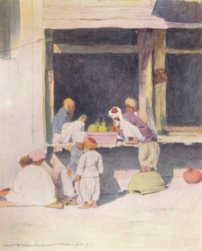 Bazar v Peshawur, 1905 od Mortimer Ludington Menpes