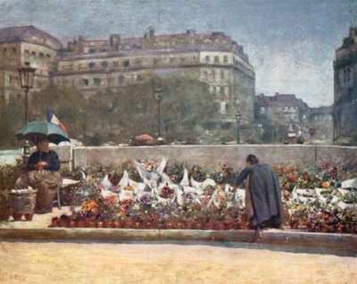 Květinový trh od Mortimer Ludington Menpes