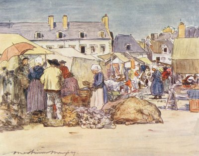 Sabotážní stánek (barevná litografie) od Mortimer Ludington Menpes
