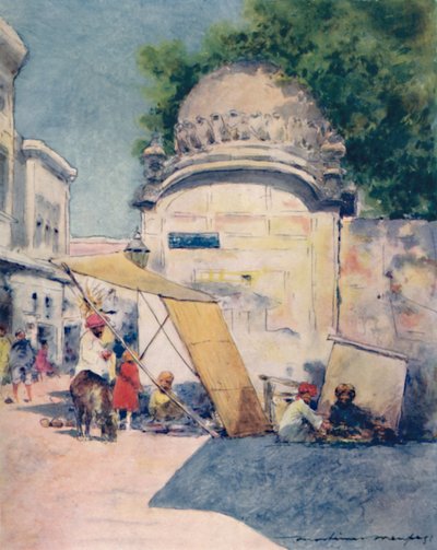 Na rohu ulice, Amritsar, 1905 od Mortimer Ludington Menpes