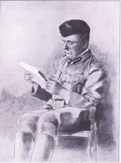 Plukovník French, ilustrace z Po Pretorii: Guerilla War, 1902 od Mortimer Ludington Menpes