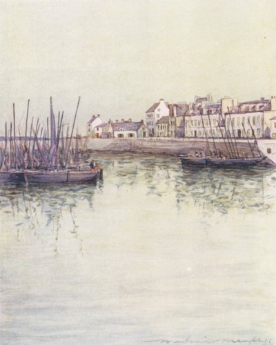 Přístav Concarneau (barevná litografie) od Mortimer Ludington Menpes