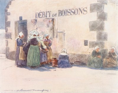 Debit de Boissons (barevná litografie) od Mortimer Ludington Menpes