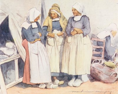 Gossips (barevná litografie) od Mortimer Ludington Menpes