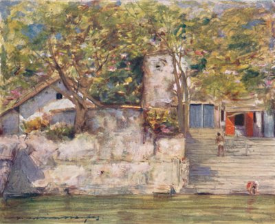 Na říčních schodech v Agra, 1905 od Mortimer Ludington Menpes
