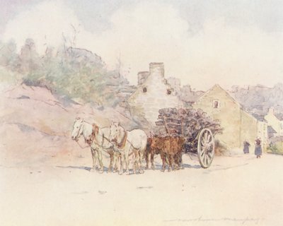 Na cestě do Bannalec (barevná litografie) od Mortimer Ludington Menpes