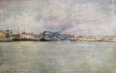 Parníky v Charentonu od Mortimer Ludington Menpes