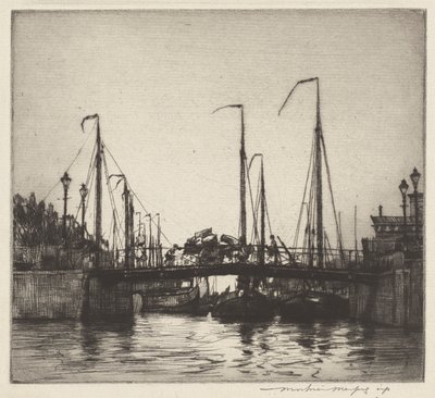 Bridge, Rotterdam (Chioggia: Rybářské lodě) od Mortimer Menpes