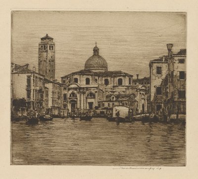 Canal Grande zobrazující věž St. Geremia od Mortimer Menpes