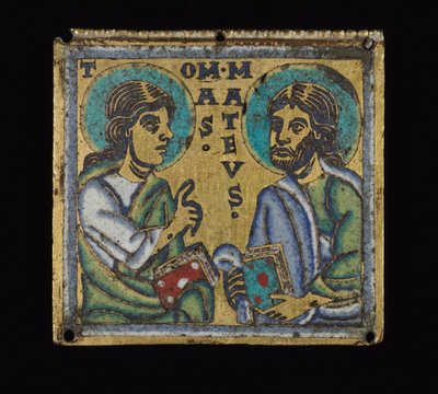 Deska zobrazující sv. Tomáše a sv. Matouše, kolem roku 1160 od Mosan School