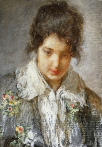 Portrét dámy, od Mose Bianchi