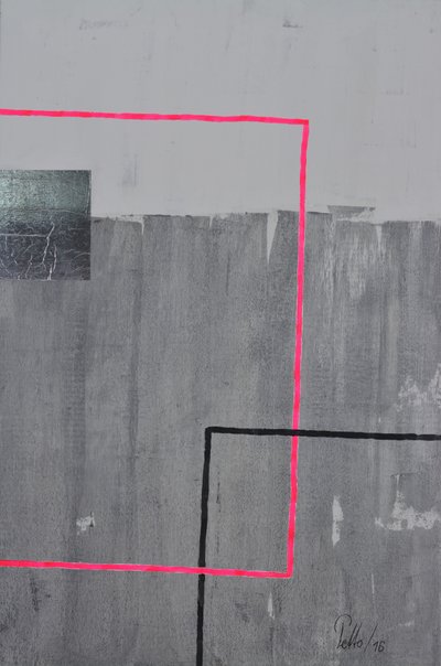 Výrazné geometrické vzory v šedé a růžové barvě od Mr PETTO