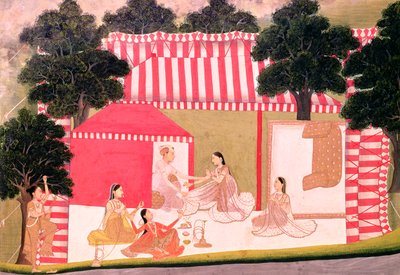 Princ a jeho harém od Mughal School