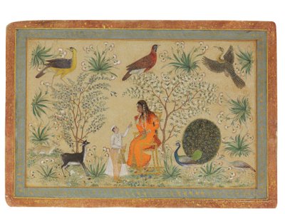 Šlechtická žena v zahradě, kolem roku 1740 od Mughal School