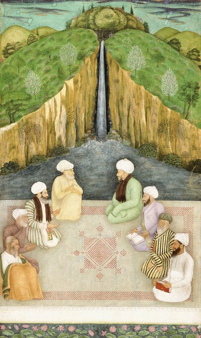 Mudrci v náboženské diskusi, c.1680 od Mughal School