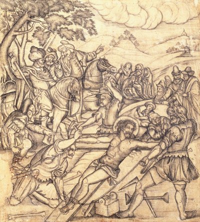 Ukřižování, kolem roku 1650 od Mughal School