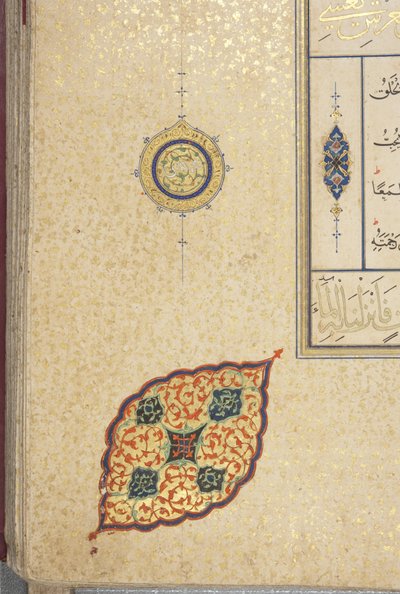 Fol 83 recto, Timurid Quran, 1441 (inkoust a zlato na papíře) od Muhammad Mumin Abdallah Al Murwand