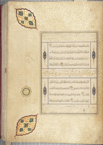 Fol 83 recto, Timurid Quran, 1441 (inkoust a zlato na papíře) od Muhammad Mumin Abdallah Al Murwand