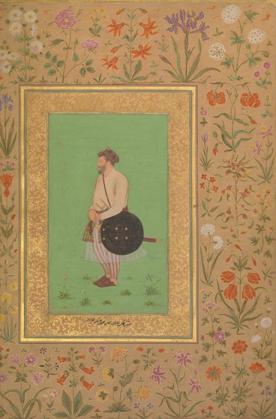 Portrét Khana během Bahadur Nusrat Jung, Folio z alba Shah Jahan, Verso: Ka. 1640. od Murad