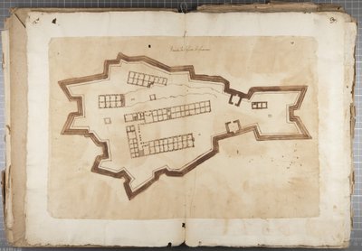 Portfolio kreseb Mutia Oddiho z Urbina a dalších - Port of Fuentes, kolem 1635-40 (pero a inkoust na papíře ve vázaném svazku) od Muzio Oddi