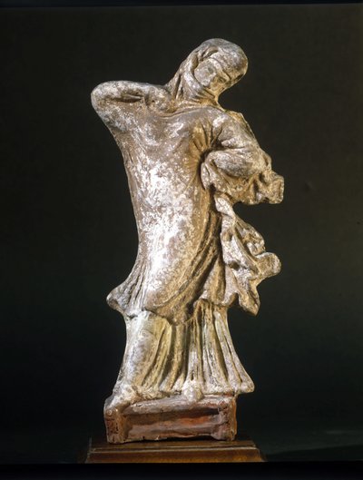 Mykénská civilizace: zahalená tanečnice Tanagra, 3. století před naším letopočtem, Museo della Scala, Milán od Mycenaean Mycenaean