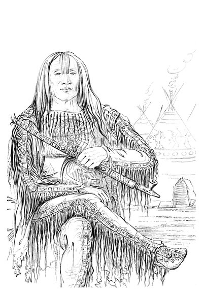 Náčelník národa Černonožců, 1841. od Myers and Co