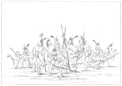 Discovery dance, Sac and Fox, Rock Island, Upper Mississippi, 1841. od Myers and Co