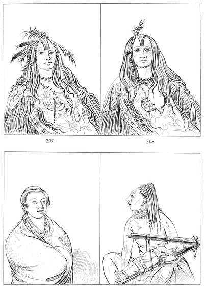 Flatheads, Nez Perces a Chinooks, 1841. od Myers and Co