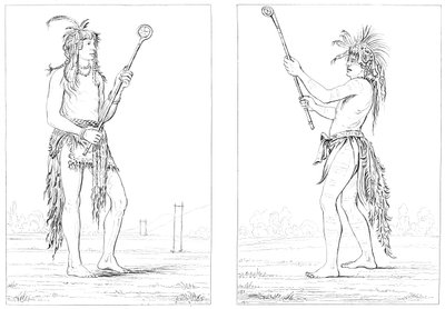 Siouxští hráči míče, 1841. od Myers and Co