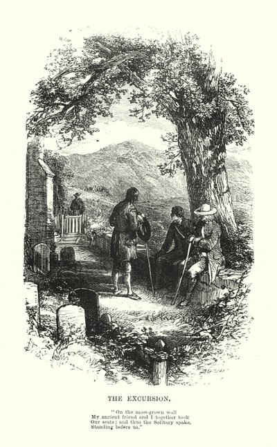 William Wordsworth: The Excursion (rytina) od Myles Birket (after) Foster