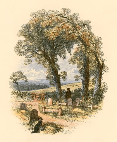 Scéna na hřbitově od Myles Birket Foster