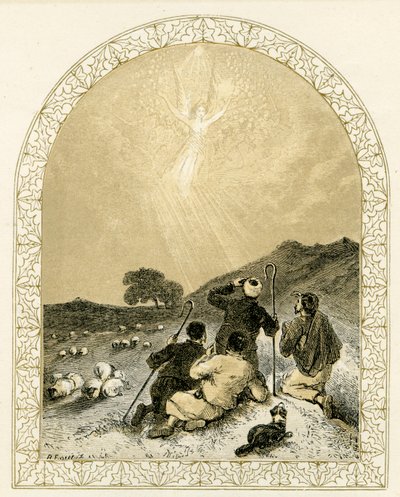 Anděl se zjevuje pastýřům - Bible od Myles Birket Foster