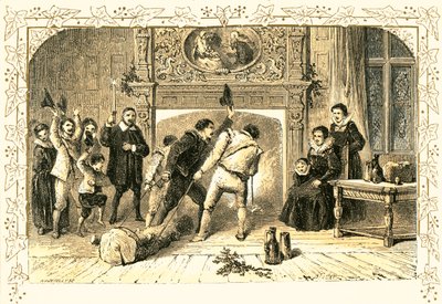 Obřad na Štědrý den od Myles Birket Foster