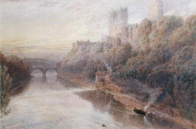 Durham Castle (akvarel na papíře) od Myles Birket Foster