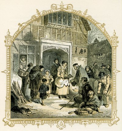 Alžbětinská vánoční scéna od Myles Birket Foster