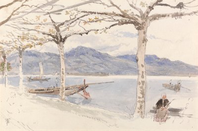 Major Lake, Itálie od Myles Birket Foster