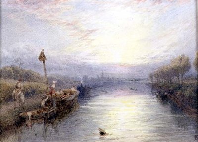 Říční krajina (akvarel) od Myles Birket Foster