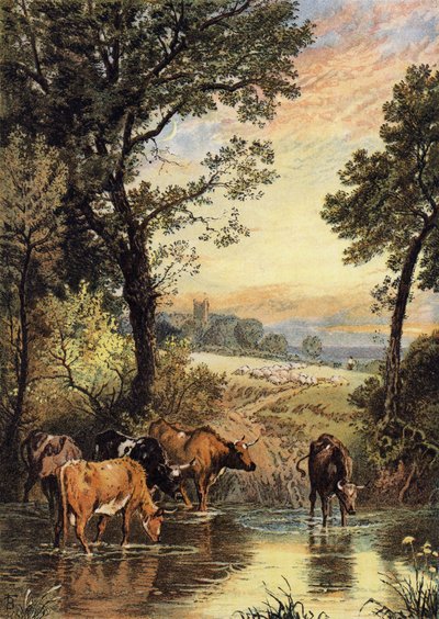 letní večer od Myles Birket Foster