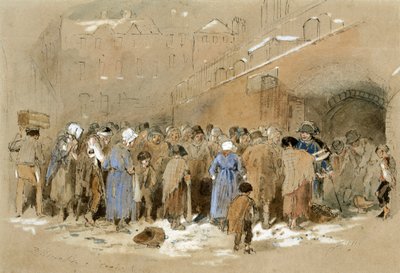 Rozdělení uhlí (akvarel a tělová barva na papíře) od Myles Birket Foster