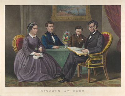 Lincoln doma, 1867 od Nathaniel Currier