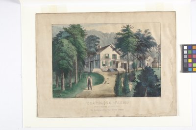 Chappaqua Farm, West Chester County, New York (ručně kolorovaná litografie) od N. and Ives J.M. (1824 95) Currier