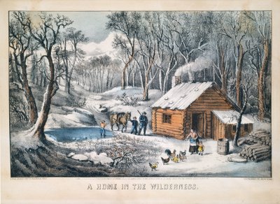 Domov v divočině od Currier and Ives