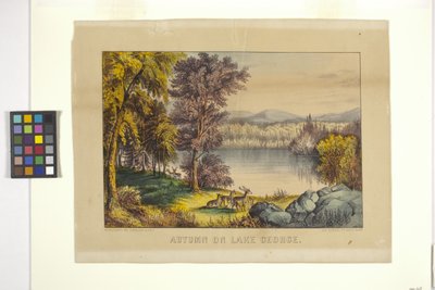 Herbst am Lake George von N. and Ives J.M. (1824-95) Currier