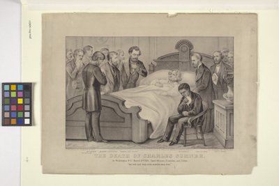 Smrt Charlese Sumnera (litografie) od N. and Ives J.M. (1824 95) Currier
