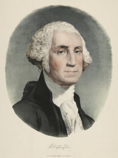 George Washington (barevná litografie) od Currier and Ives